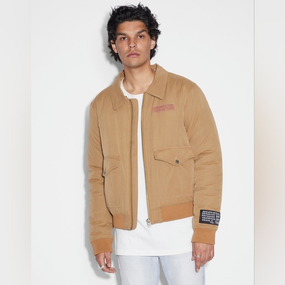 ‼️KSUBI MENS CHARTER BOMBER JACKET  TAN/BROWN SZ M - Picture 4 of 16
